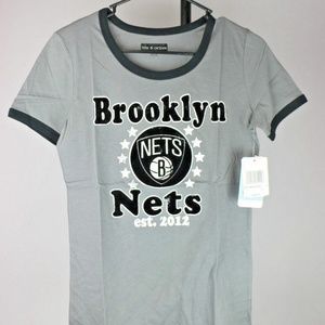 Tops - Brooklyn Nets Women's Baby Jersey Ringer T-Shirt Tops - Brooklyn Nets Women's Baby Jersey Ringer T-Shirt
